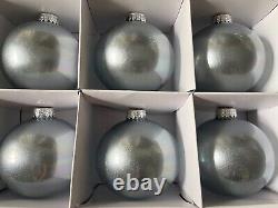 Mix lot 170 white silver blue glass Christmas ornaments