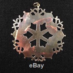 Mma Sterling Silver Snowflake Christmas Ornaments. Set Of 4