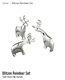NAMBE Holiday Reindeer Silver 3pc Blitzen Set- NEW IN BOX