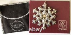 NEW 1981 Gorham Sterling Silver Christmas Snowflake Ornament NEW IN BOX WithCOA