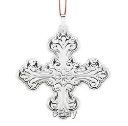 NEW 2016 Reed Barton 46th Annual Sterling Xmas Cross Ornament Pendant Medallion