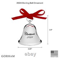 NEW 2024 Gorham Christmas Bell 5th Edition Sterling Ornament NIB