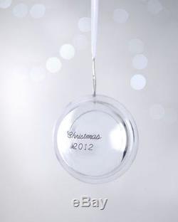 NEW Neiman Marcus 2012 Sterling Silver Saturn Ball Christmas Ornament Decoration