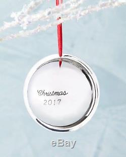 NEW Neiman Marcus 2017 Sterling Silver Saturn Ball Christmas Ornament Decoration