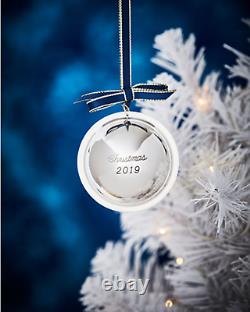 NEW Neiman Marcus 2019 Sterling Silver Saturn Ball Christmas Ornament Decoration