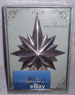 NIB 1992 KIRK STIEFF Williamsburg Silver Christmas Tree Star Top Topper Ornament