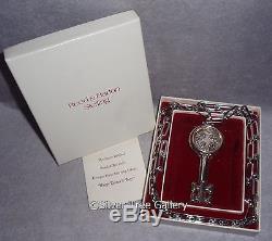 NIB Vintage Reed Barton Sterling Silver Wine Taster Key Xmas Ornament Pendant