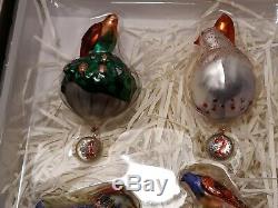 NICE Set of Pottery Barn 12 Days of Christmas Mercury Ornaments