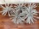 NOS Huge Vtg Atomic Starburst Silver Tinsel Christmas Ornaments (5)