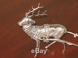 NWT LAZZERINI 925 STERLING SILVER CHRISTMAS SLEIGH REINDEER Ornament ITALY $675