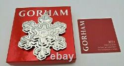 New 2021 Sterling Silver Gorham Snowflake Christmas Ornament in Box