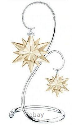 New In Box Swarovski Christmas Ornaments Display Stand Silver Small #1076800