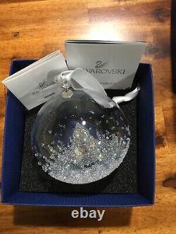 Nib First In Series Swarovski Silver Crystal 2013 Christmas Ball Ornament