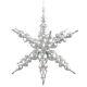 Northlight 24 Shiny Silver 3D Sunburst Snowflake Commercial Christmas Ornament