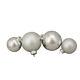 Northlight 96ct Silver Shiny and Matte Christmas Glass Ball Ornaments 2.5-3.25