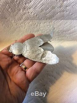 Old German Silver Dresden Bug Fly Christmas Ornament