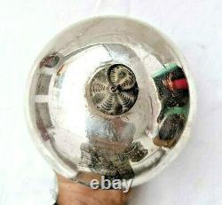 Original Vintage Old Antique Silver 4 Round Glass Christmas Kugel / Ornament