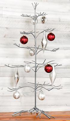 Ornament Tree Christmas Décor/Jewelry and Accessory Display in Silver Finish 3