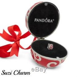 Pandora Black Friday Ornament Charm 2017 Red Enamel Christmas Limited Edition