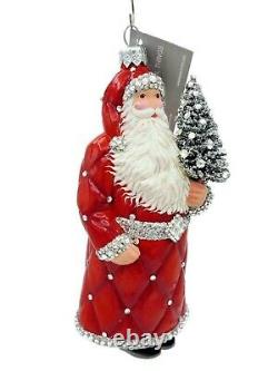 Patricia Breen Faubourg Santa Red Silver Christmas Tree Holiday Ornament