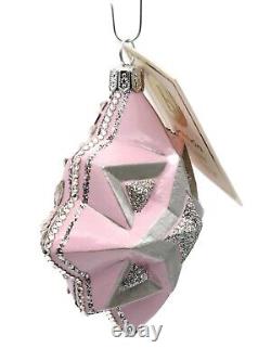 Patricia Breen First Star Pink Silver Glitter Christmas Holiday Tree Ornament