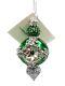 Patricia Breen Versailles Green Silver Jeweled Snowflake Christmas Tree Ornament