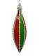 Patricia Breen Vesica Piscus Red Green Silver Jeweled Christmas Tree Ornament