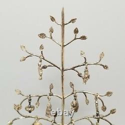 Peter Acquisto Sterling Silver Doll House Miniature Christmas Tree, 20 Ornaments