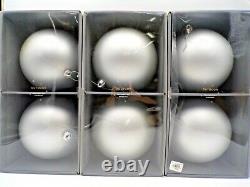 Pottery Barn Outdoor Oversized Christmas Hanging Ornaments Silver 8 S/ 8 #9960V