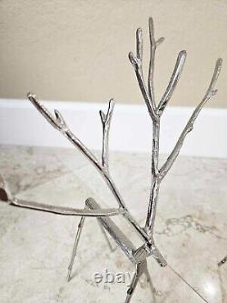 Pottery Barn Tree Limb Stick Silver Reindeers. Beautiful set! HTF