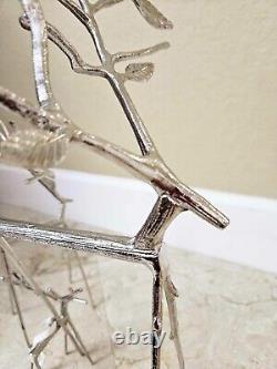 Pottery Barn Tree Limb Stick Silver Reindeers. Beautiful set! HTF