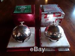 RARE 1971 WALLACE Silver-plate Christmas Sleigh Bell Ornament (1)