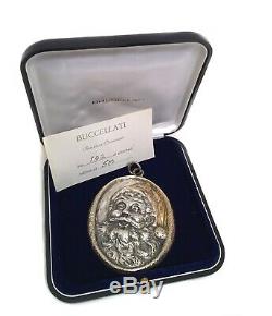 RARE BUCCELLATI Italy Christmas Ornament Santa Clause Sterling Silver Pendent