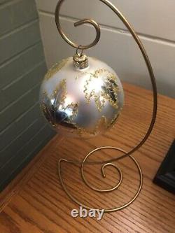RARE Christopher Radko Gold/Silver Scarlett Glass Christmas Ornament