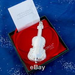 RARE NEW Towle Sterling Silver'MUSICAL CELLO' Christmas Ornament 1st ed