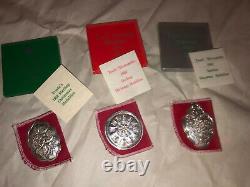 RARE SET Sterling set Of 11/ Of 12 Days of Christmas Ornaments TOWLE Medallion