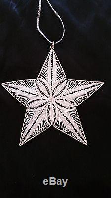 RARE Sterling Silver Christmas Ornament Star