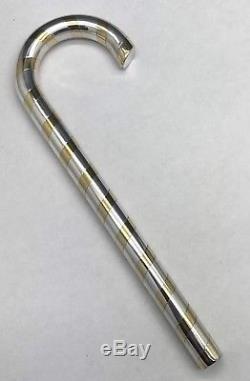 RARE Tiffany & Co Sterling Silver Gold Candy Cane Christmas Ornament Decoration