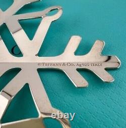 RARE Tiffany & Co. Sterling Silver Snowflake Holiday Tree Ornament withpouch