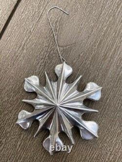 RARE Tiffany Sterling Silver Snowflake Christmas Ornament TRUELY RARE