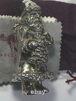 REBECCA DYKSTRA STERLING SILVER CHRISTMAS ORNAMENT SANTA CLAUSE WithBOX 215/500 4
