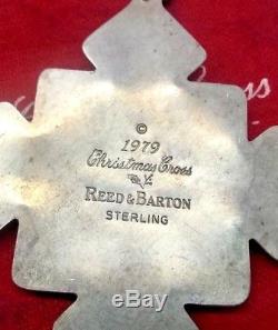 REED & BARTON CHRISTMAS ORNAMENTS Sterling Silver 1977'79'80