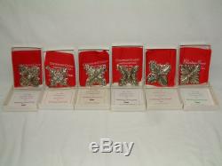 REED BARTON STERLING SILVER CHRISTMAS CROSS ORNAMENTS Lot of 14 (Gorham) + BOX