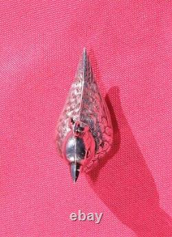 RM Trush Sterling Silver Song Bird Necklace Pendant or Christmas Tree Ornament