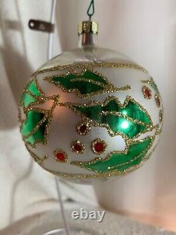 Radko Christmas Ornament, The Holly#9-49 from 1989 a well preserved example