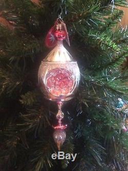 Radko Sterling Radiance Silver Reflector Drop 143 Of 300 Christmas Ornament