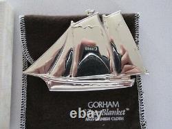 Rare 1984 Gotham Sterling Silver Ornament Schooner