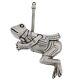 Rare Cazenovia Abroad Trush Sterling Silver Christmas Ornament Frog Carousel Vtg