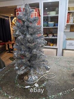 Rare Christopher Radko Shiny Brite Silver Sparkle Christmas Tree