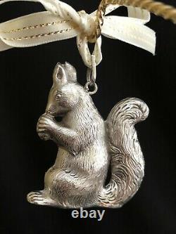 Rare Excellent! Cazenovia Rm Trush Sterling Silver Squirrel Puffy Ornament